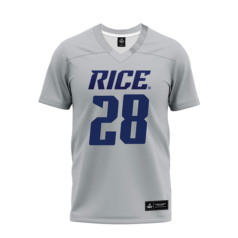 Rice - NCAA Football : Enock Gota - Mid Grey Premium Football Jersey-0