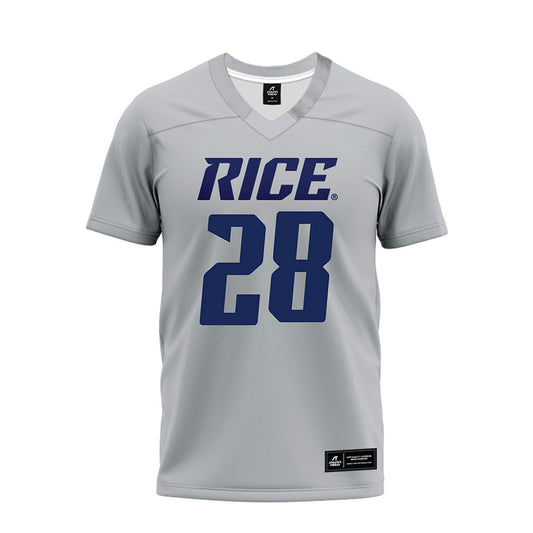Rice - NCAA Football : Enock Gota - Mid Grey Premium Football Jersey-0