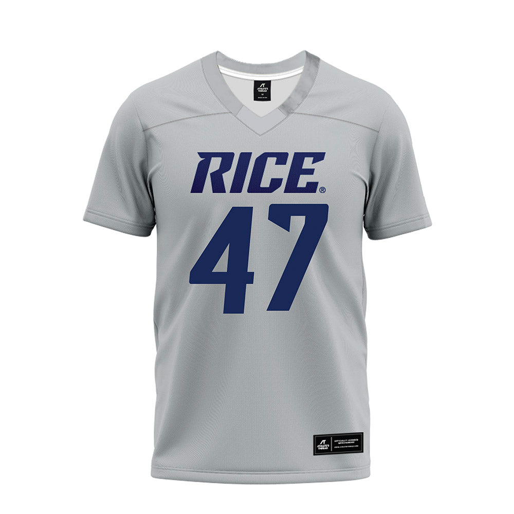 Rice - NCAA Football : Ty Thames - Mid Grey Premium Football Jersey-0