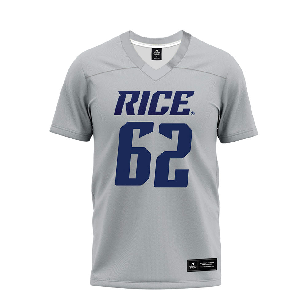 Rice - NCAA Football : Cullen Witt - Mid Grey Premium Football Jersey-0