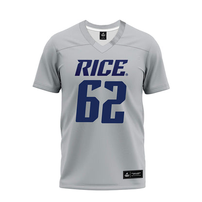Rice - NCAA Football : Cullen Witt - Mid Grey Premium Football Jersey-0