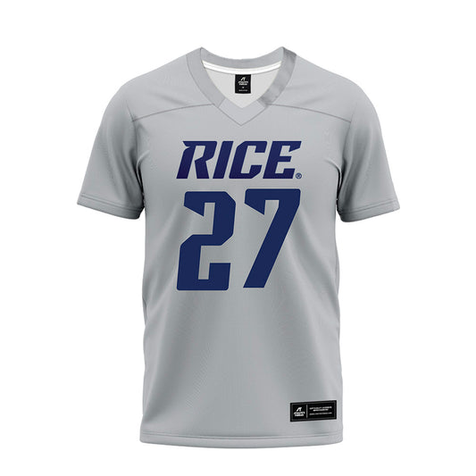 Rice - NCAA Football : Dionne Sims - Mid Grey Premium Football Jersey-0