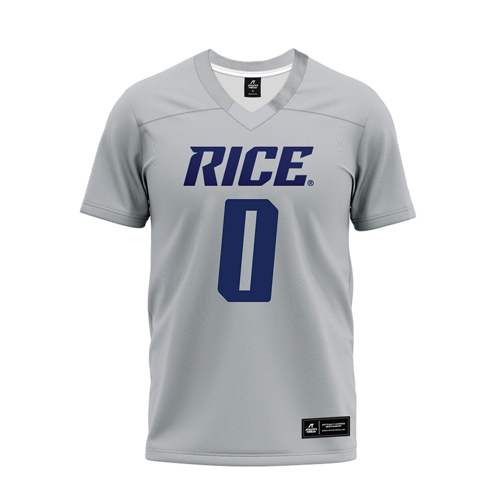 Rice - NCAA Football : Payton Matthews - Mid Grey Premium Football Jersey-0