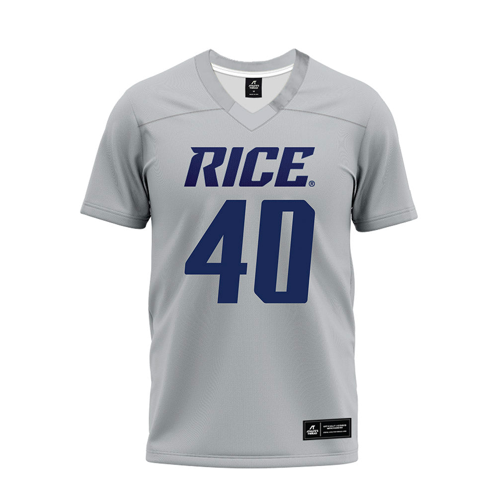 Rice - NCAA Football : Jayden Cupitt - Mid Grey Premium Football Jersey-0