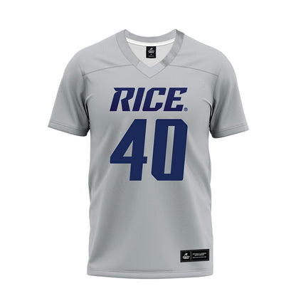 Rice - NCAA Football : Jayden Cupitt - Mid Grey Premium Football Jersey-0