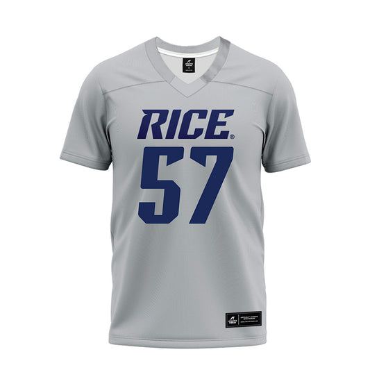 Rice - NCAA Football : Leyonte Chandler - Mid Grey Premium Football Jersey-0