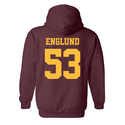 UMN Duluth - NCAA Football : Oliver Englund - Classic Shersey Hooded Sweatshirt-1