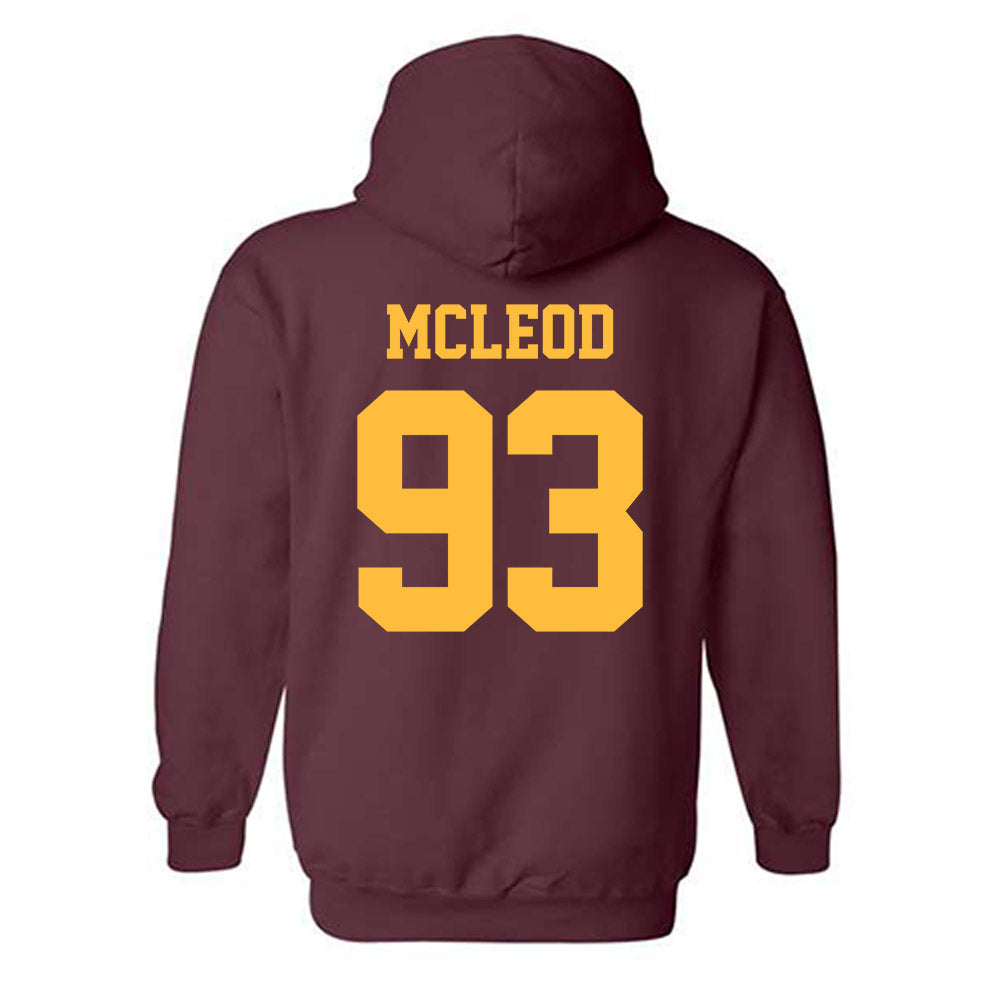 UMN Duluth - NCAA Football : Brysen Mcleod - Classic Shersey Hooded Sweatshirt-1