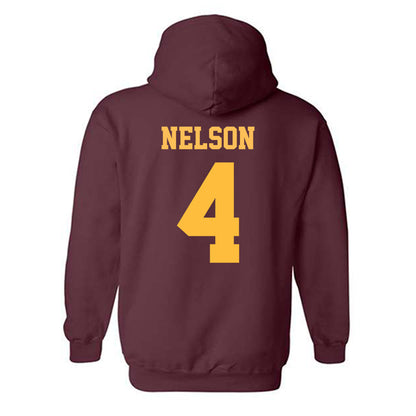 UMN Duluth - NCAA Football : Tate Nelson - Classic Shersey Hooded Sweatshirt-1