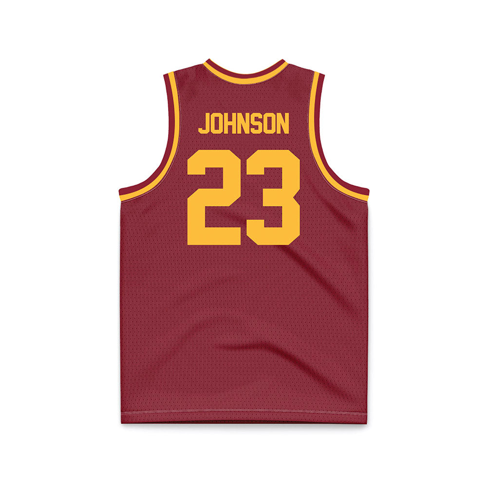 UMN Duluth - NCAA Men's Basketball : Brooks Johnson - Maroon Basketball Jersey-1