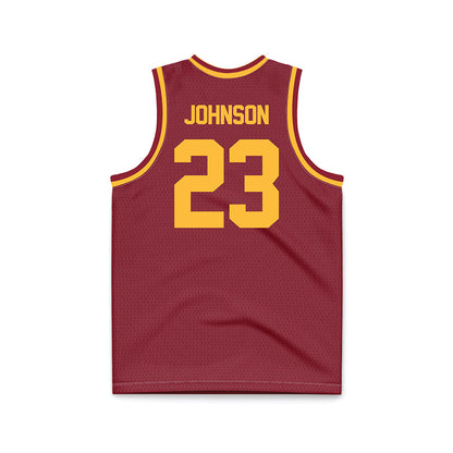 UMN Duluth - NCAA Men's Basketball : Brooks Johnson - Maroon Basketball Jersey-1