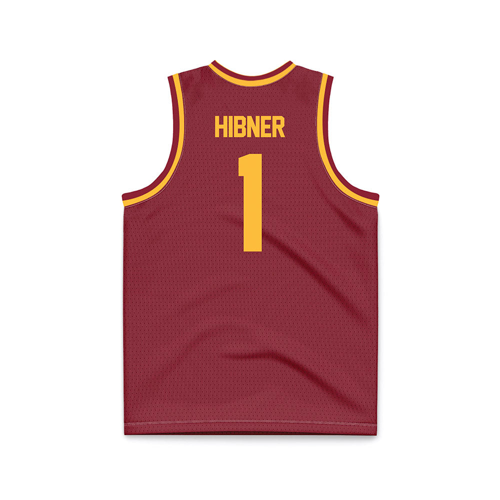 UMN Duluth - NCAA Men's Basketball : Jacob Hibner - Maroon Basketball Jersey-1