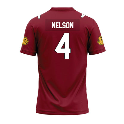 UMN Duluth - NCAA Football : Tate Nelson - Maroon Premium Football Jersey-1