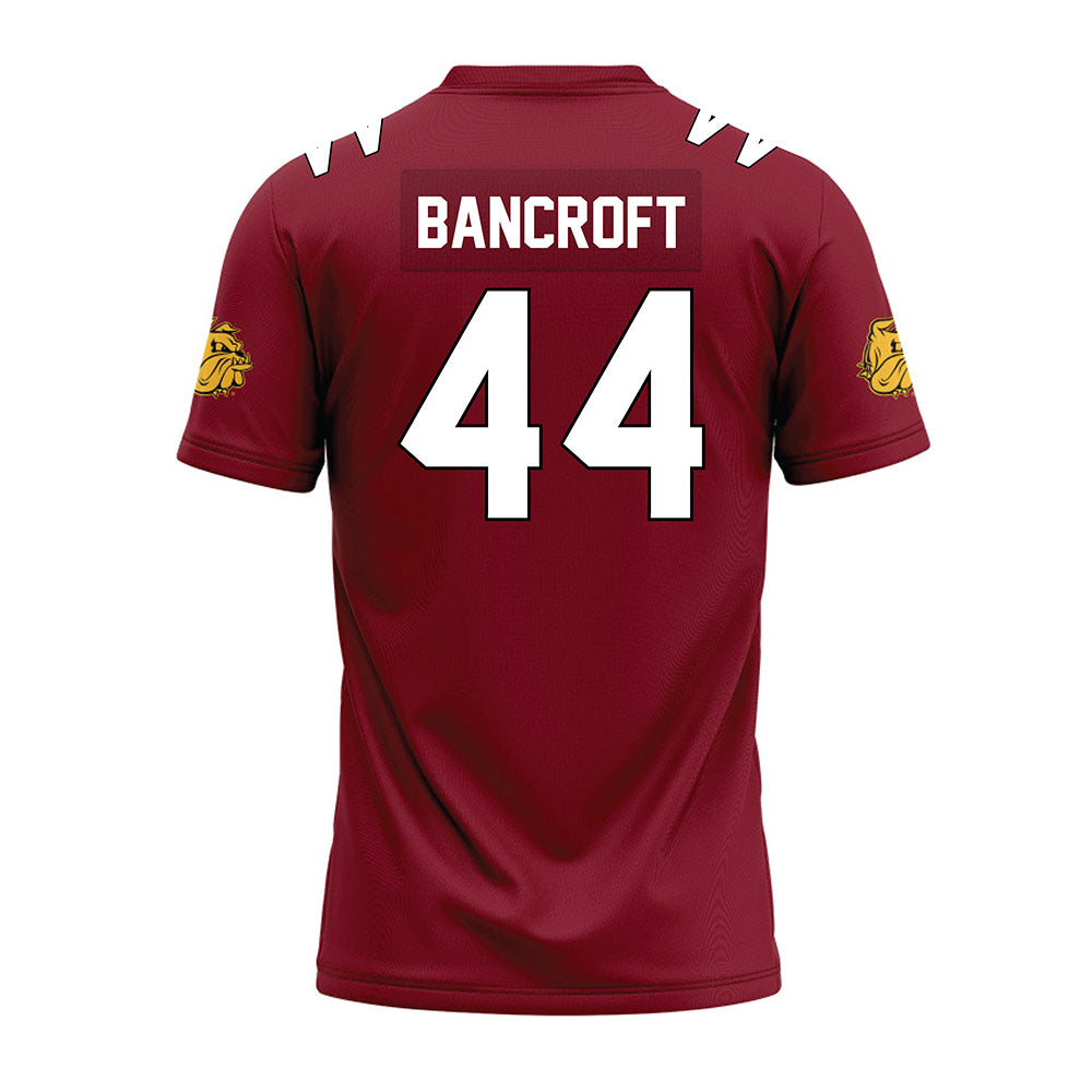 UMN Duluth - NCAA Football : Caleb Bancroft - Maroon Premium Football Jersey-1