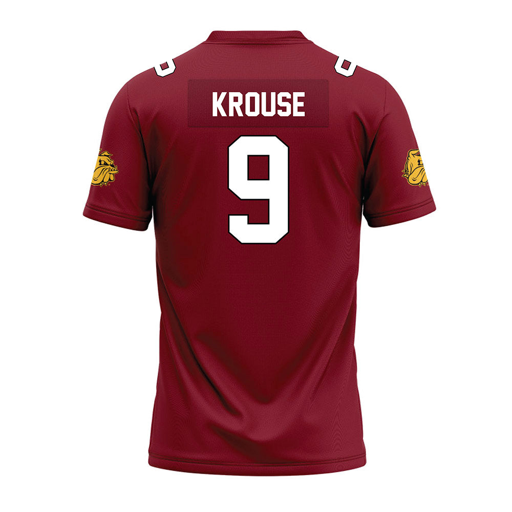 UMN Duluth - NCAA Football : Joey Krouse - Maroon Premium Football Jersey-1