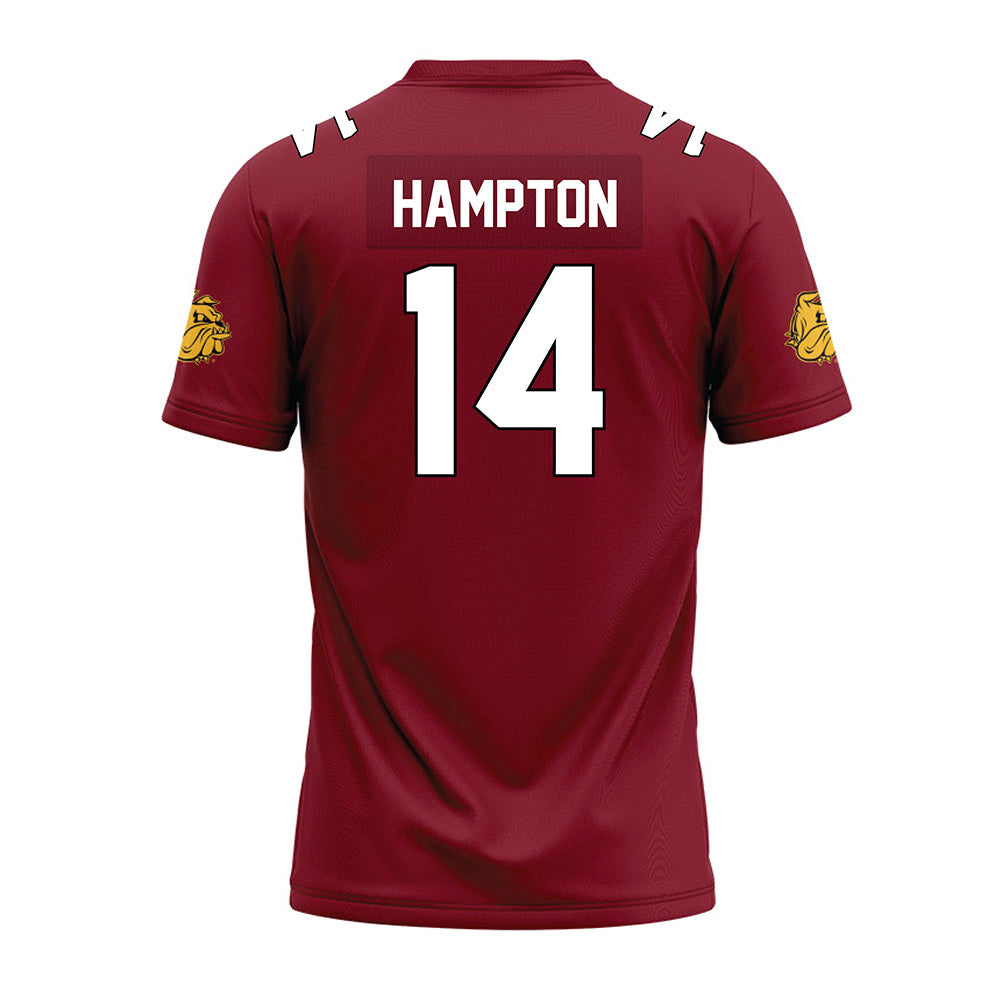 UMN Duluth - NCAA Football : Isaiah Hampton - Maroon Premium Football Jersey-1