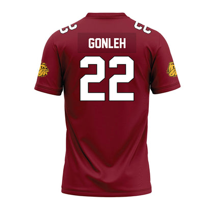 UMN Duluth - NCAA Football : Joshua Gonleh - Maroon Premium Football Jersey-1
