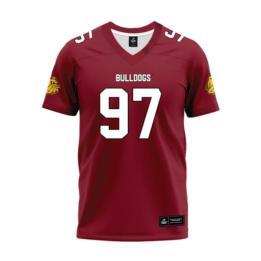 UMN Duluth - NCAA Football : Luke Mathewson - Maroon Premium Football Jersey-0