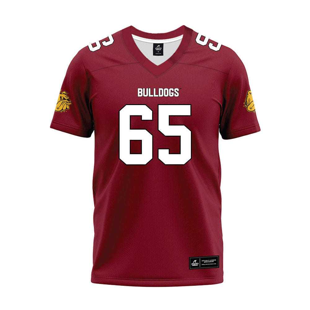 UMN Duluth - NCAA Football : David Lundstrom - Maroon Premium Football Jersey-0