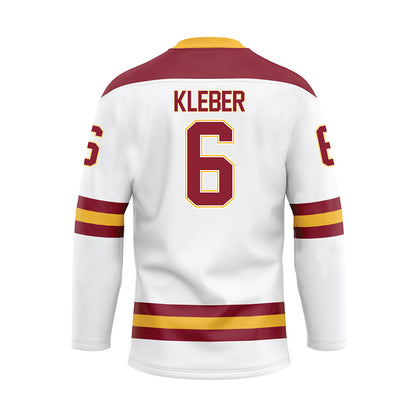 UMN Duluth - NCAA Men's Ice Hockey : Adam Kleber - White Hockey Jersey-1