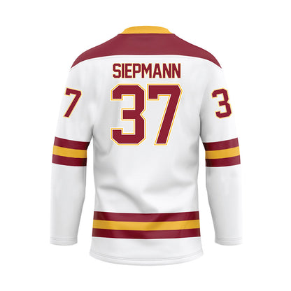 UMN Duluth - NCAA Men's Ice Hockey : Grayden Siepmann - White Hockey Jersey-1