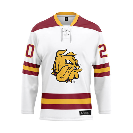 UMN Duluth - NCAA Men's Ice Hockey : Riley Bodnarchuk - White Hockey Jersey-0