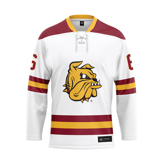 UMN Duluth - NCAA Men's Ice Hockey : Adam Kleber - White Hockey Jersey-0
