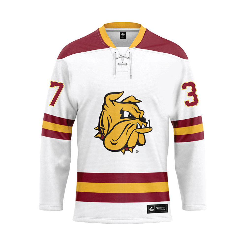 UMN Duluth - NCAA Men's Ice Hockey : Grayden Siepmann - White Hockey Jersey-0