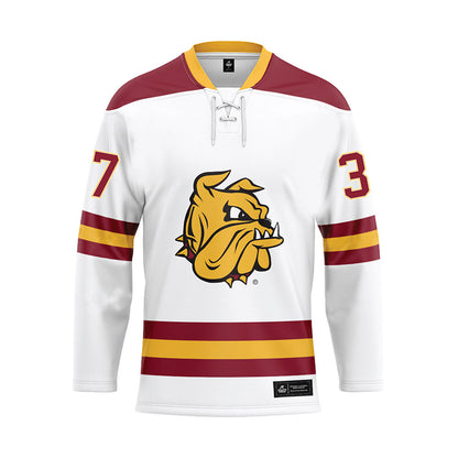 UMN Duluth - NCAA Men's Ice Hockey : Grayden Siepmann - White Hockey Jersey-0