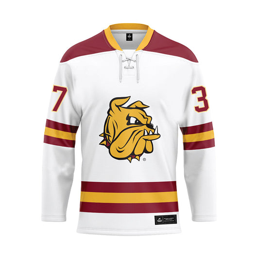 UMN Duluth - NCAA Men's Ice Hockey : Grayden Siepmann - White Hockey Jersey-0