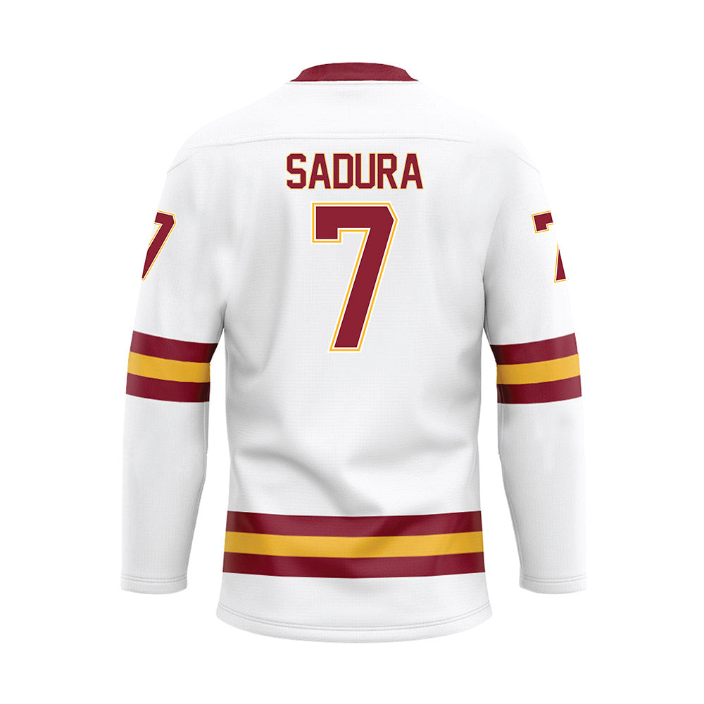 UMN Duluth - NCAA Women's Ice Hockey : Grace Sadura - White Hockey Jersey-1