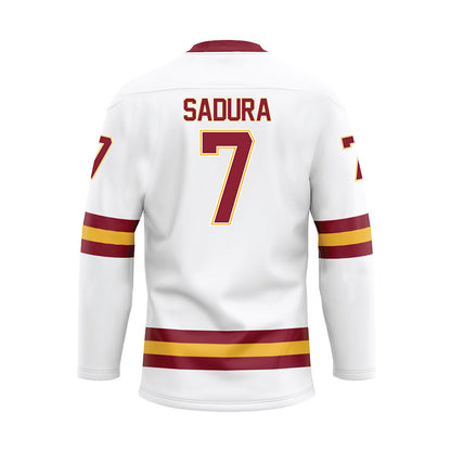 UMN Duluth - NCAA Women's Ice Hockey : Grace Sadura - White Hockey Jersey-1