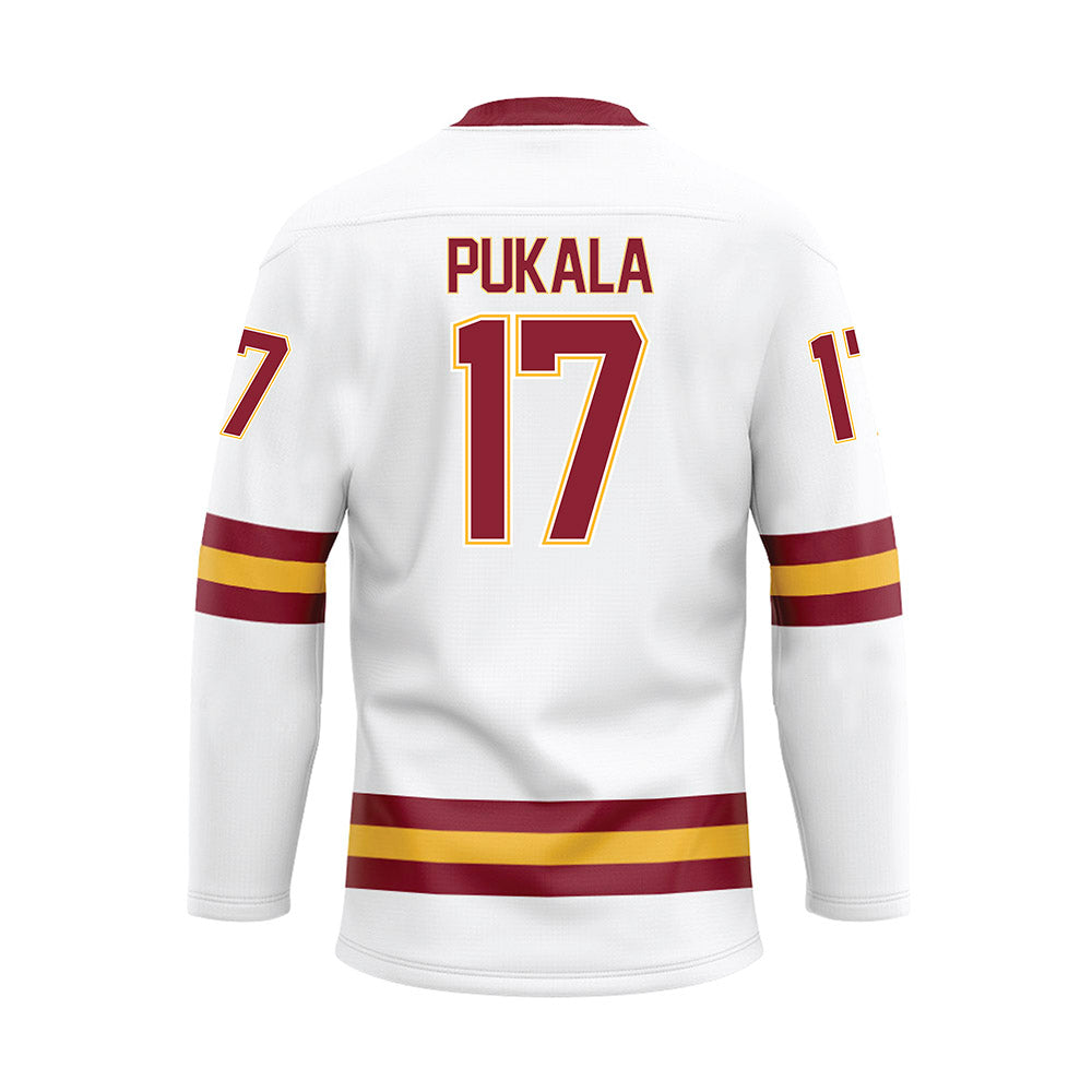 UMN Duluth - NCAA Women's Ice Hockey : Ella Pukala - White Hockey Jersey-1