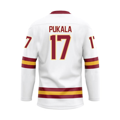 UMN Duluth - NCAA Women's Ice Hockey : Ella Pukala - White Hockey Jersey-1