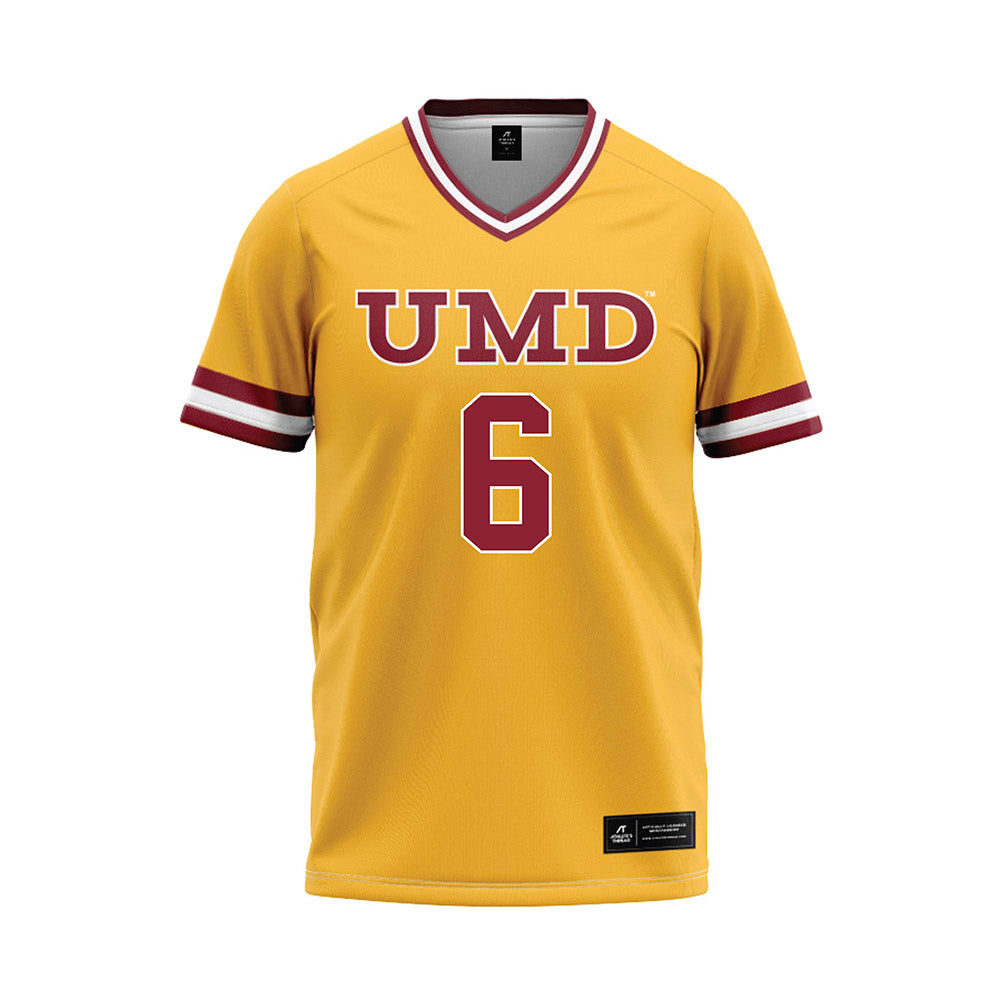UMN Duluth - NCAA Softball : Marissa Tomashek - Gold Baseball Jersey-0