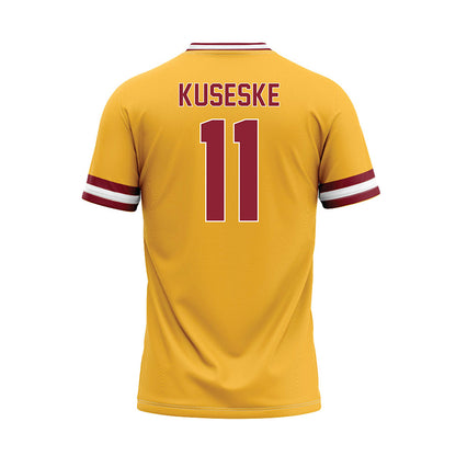 UMN Duluth - NCAA Baseball : Zach Kuseske - Gold Baseball Jersey-1