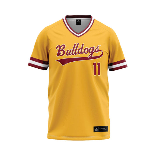 UMN Duluth - NCAA Baseball : Zach Kuseske - Gold Baseball Jersey-0