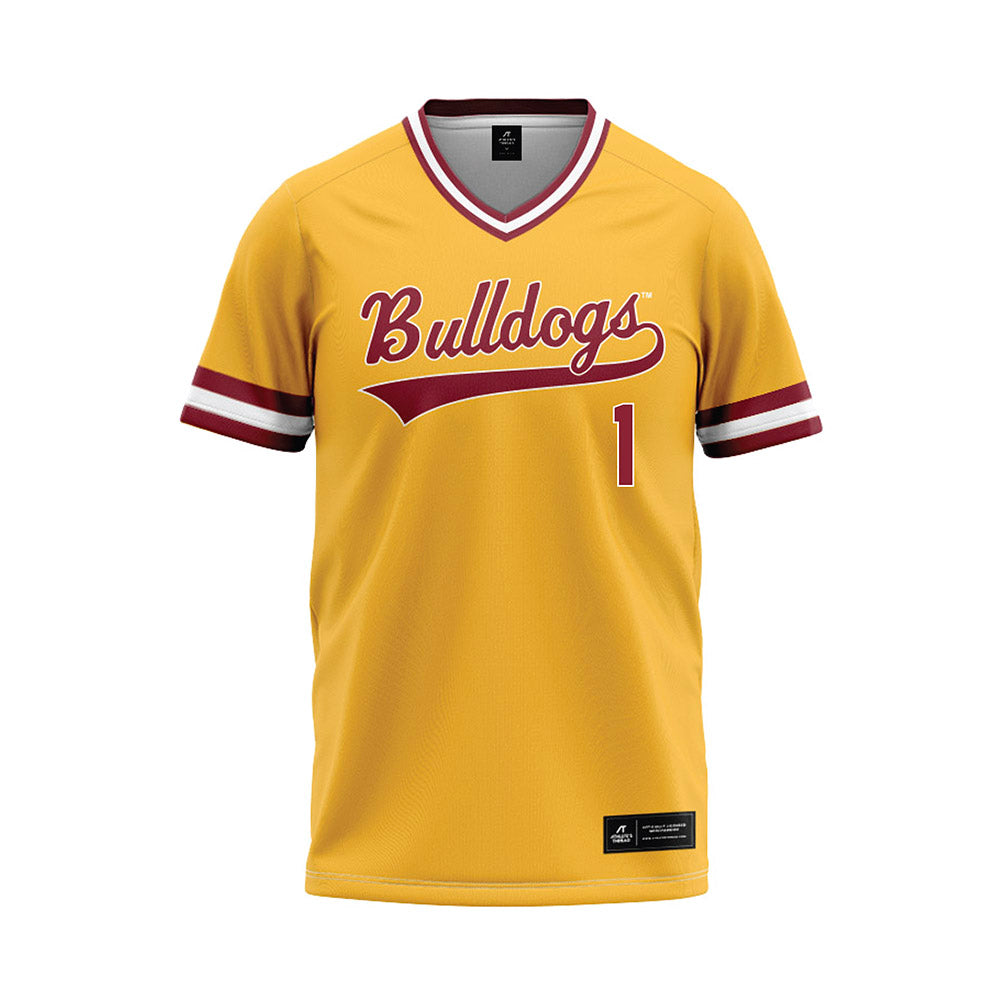 UMN Duluth - NCAA Baseball : Logan Myers - Gold Baseball Jersey-0