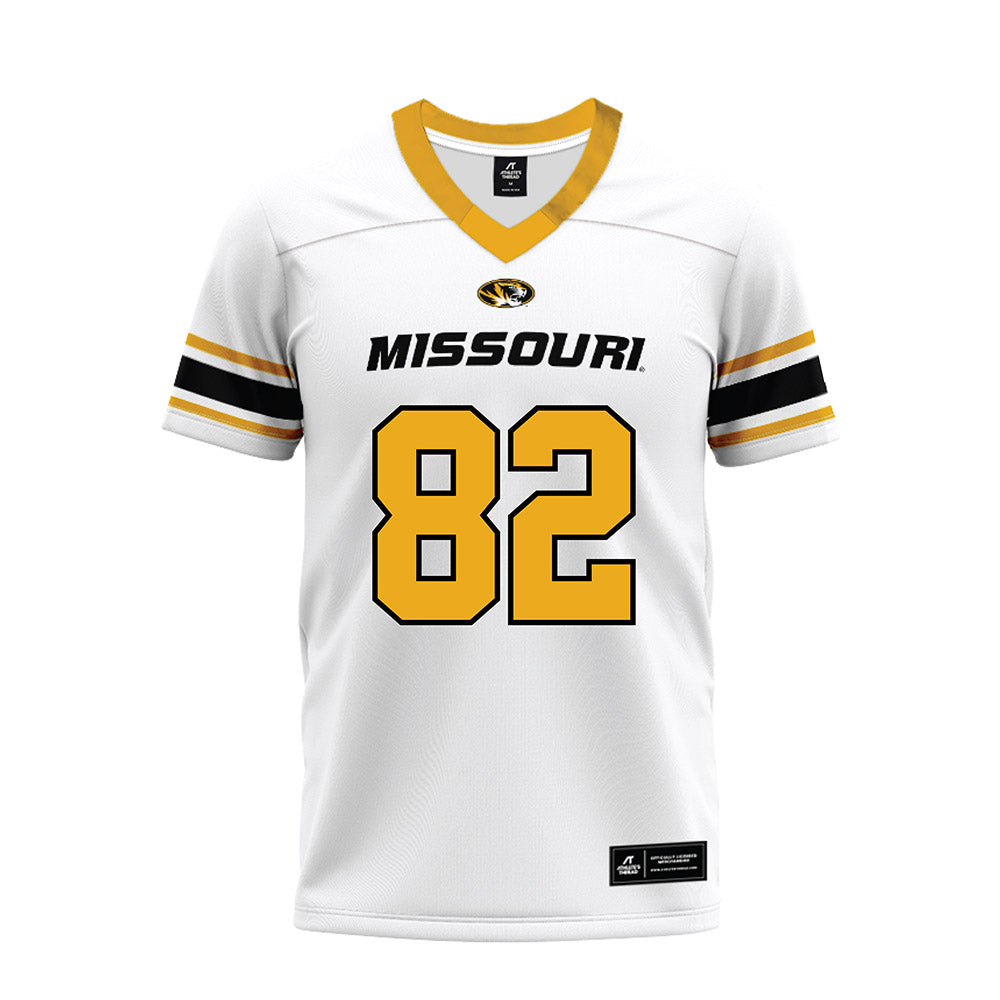 Missouri - NCAA Football : Karsten Fiene - White Premium Football Jersey-0