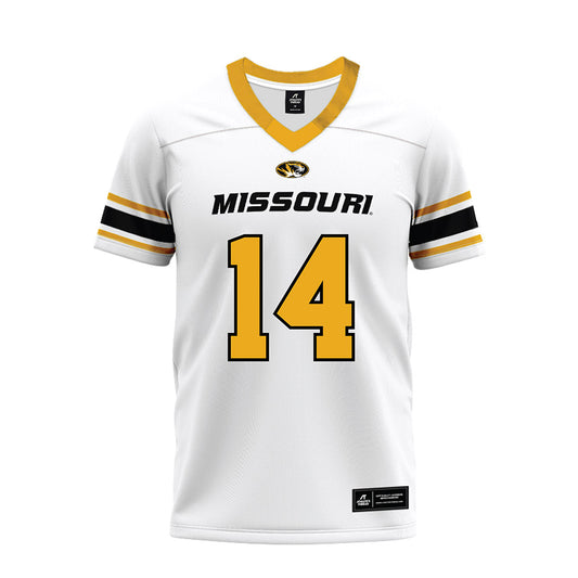 Missouri - NCAA Football : Brett Brown - White Premium Football Jersey-0