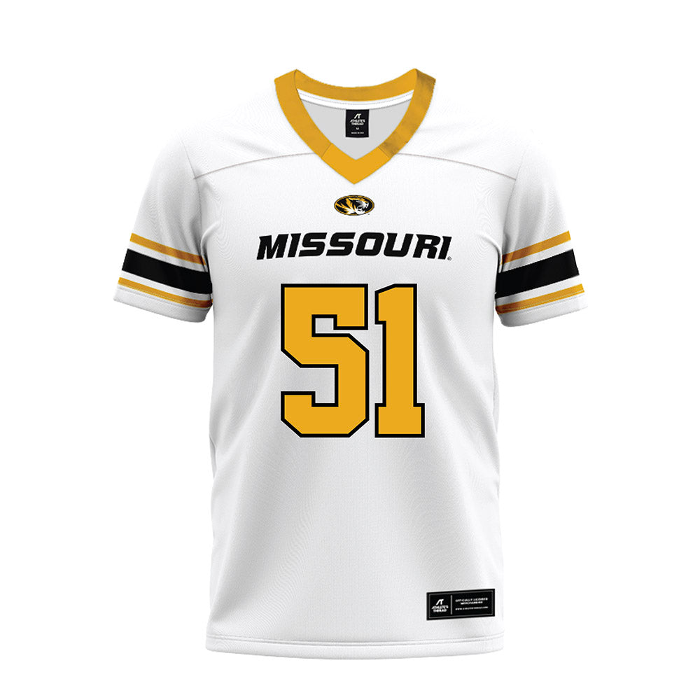 Missouri - NCAA Football : Luke Work - White Premium Football Jersey-0