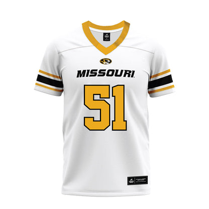Missouri - NCAA Football : Luke Work - White Premium Football Jersey-0