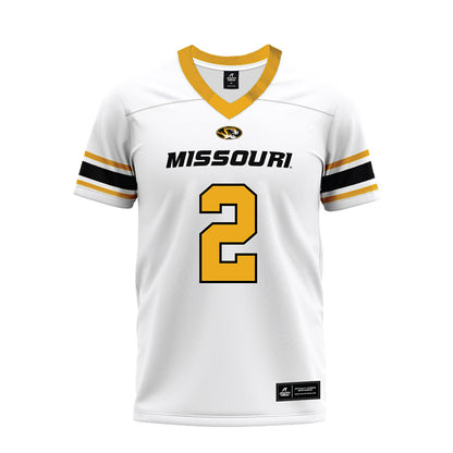 Missouri - NCAA Football : Caleb Goodie - White Premium Football Jersey-0