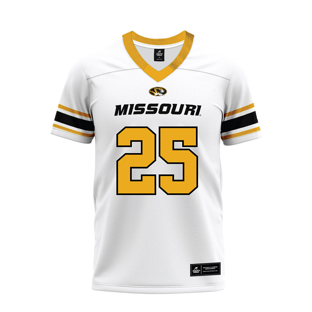 Missouri - NCAA Football : Jason King - White Premium Football Jersey-0