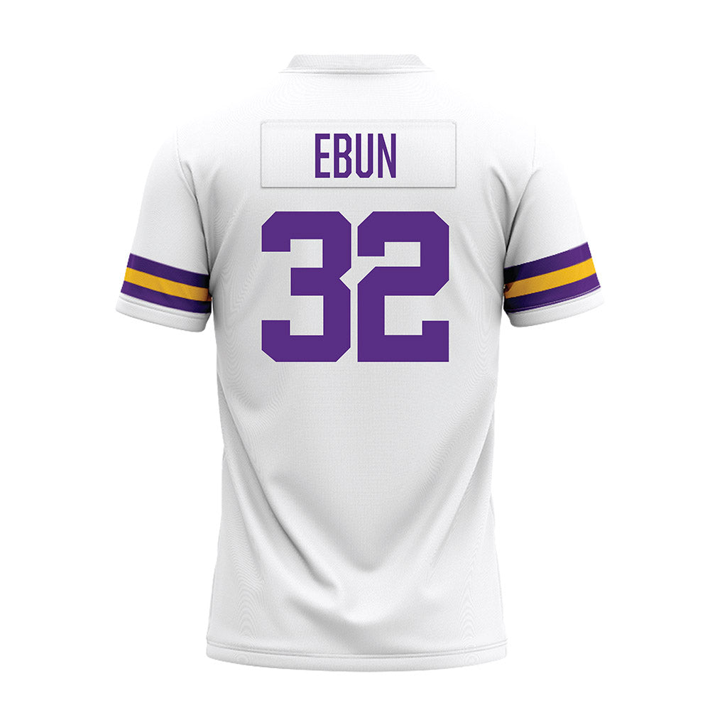 LSU - NCAA Football : Joseph Ebun - White Premium Football Jersey-1