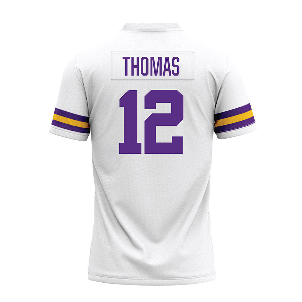 LSU - NCAA Football : Malachi Thomas - White Premium Football Jersey-1