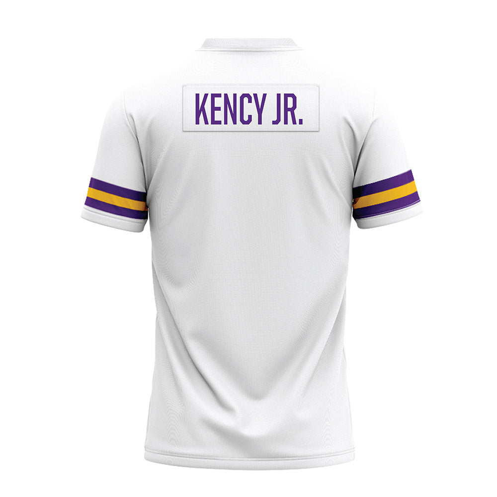 LSU - NCAA Football : David Kency Jr. - White Premium Football Jersey-1