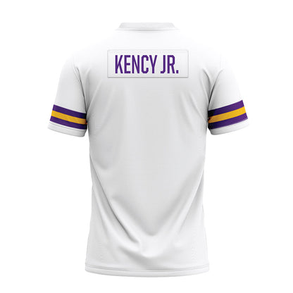 LSU - NCAA Football : David Kency Jr. - White Premium Football Jersey-1