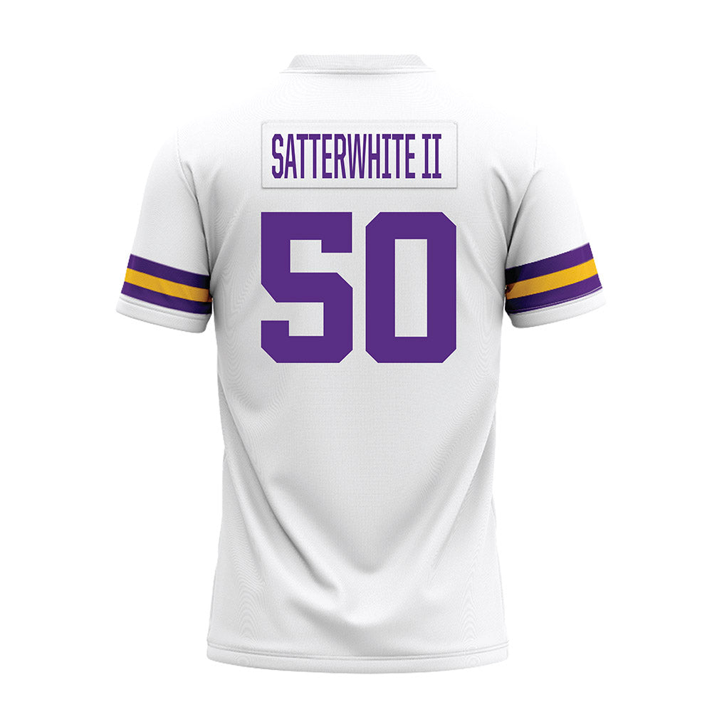 LSU - NCAA Football : William Satterwhite II - White Premium Football Jersey-1