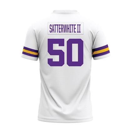 LSU - NCAA Football : William Satterwhite II - White Premium Football Jersey-1